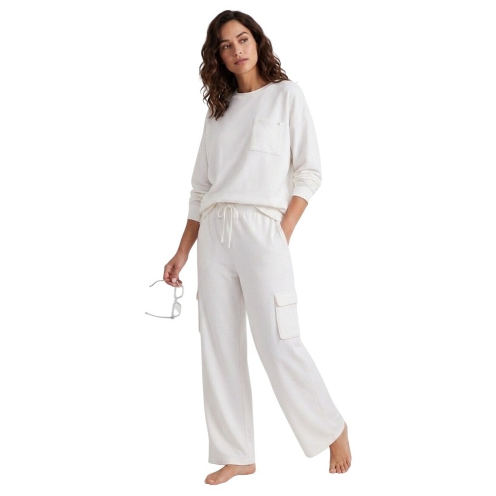 State of Day‎ Intimates Loungewear Set Cargo Pants Sweatshirt Soft Cozy XS